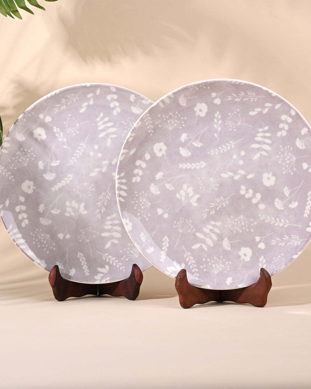 Dahlia porcelain dinner plates set of 2