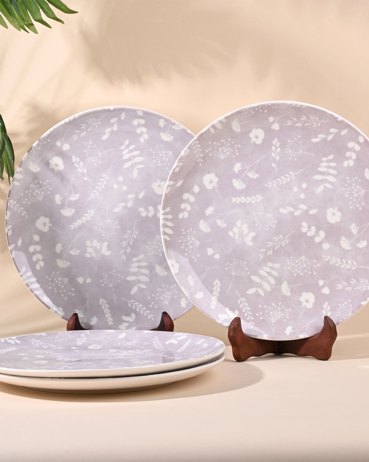 Dahlia porcelain dinner plates set of 4