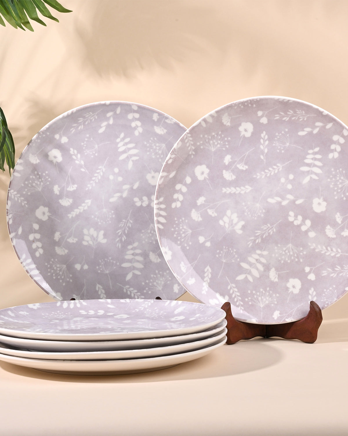 Dahlia porcelain dinner plates set of 6