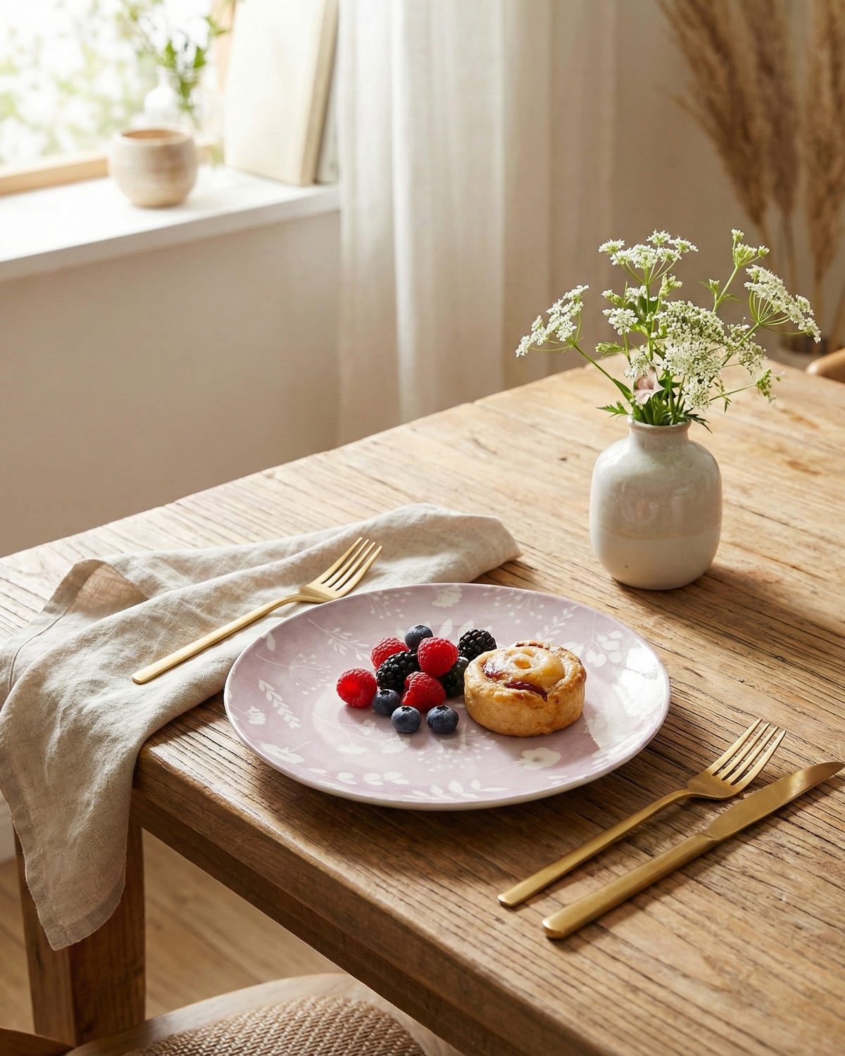 Stylish 7.8-inch porcelain plates for serving