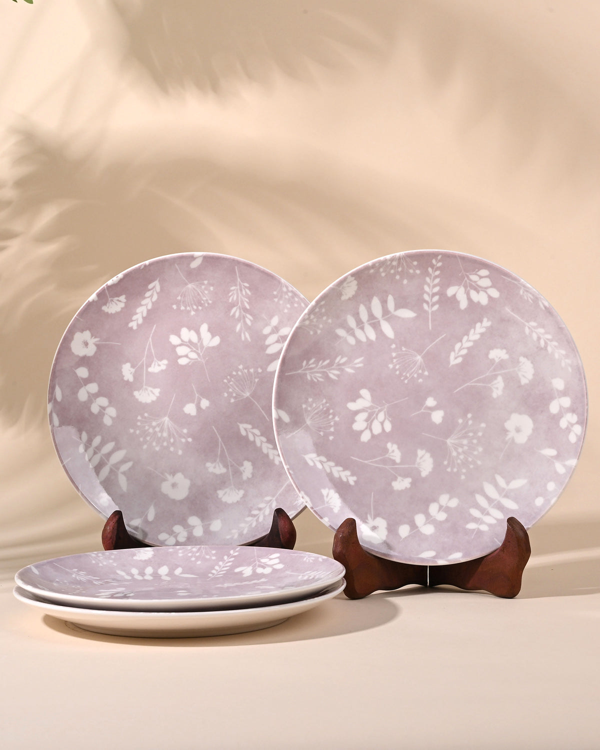 Dahlia porcelain quarter plates set of 4