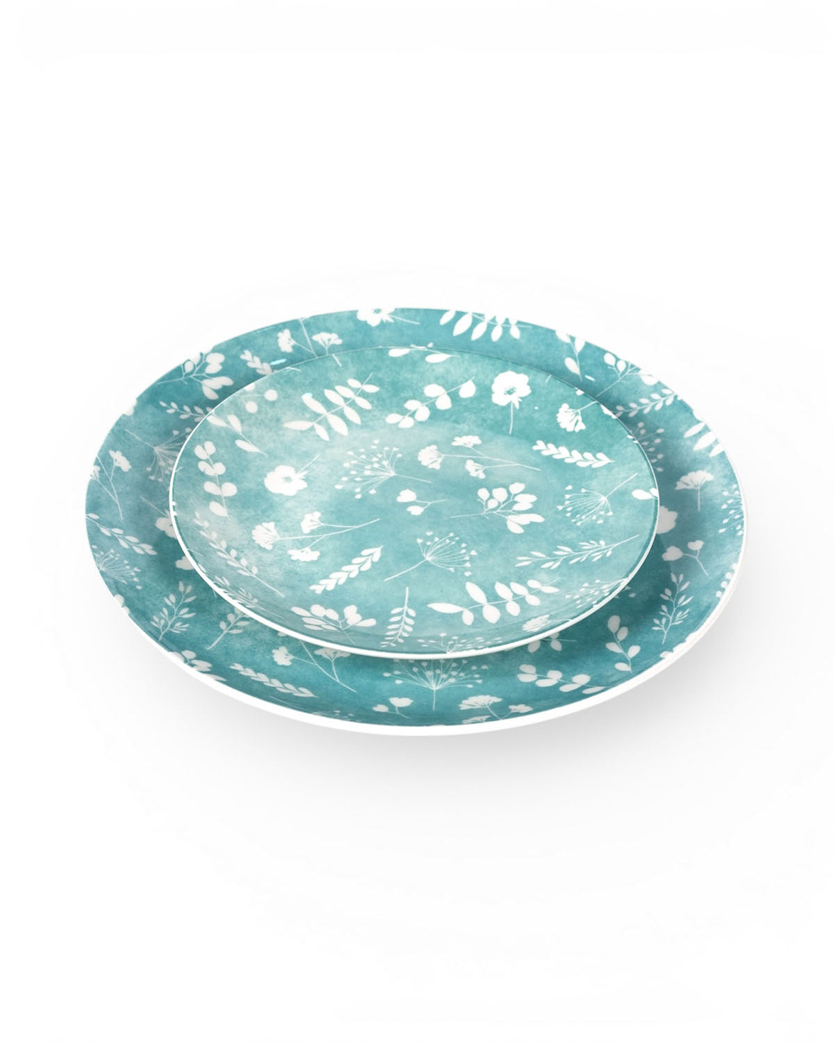 Stylish dinner and quarter plate set in porcelain