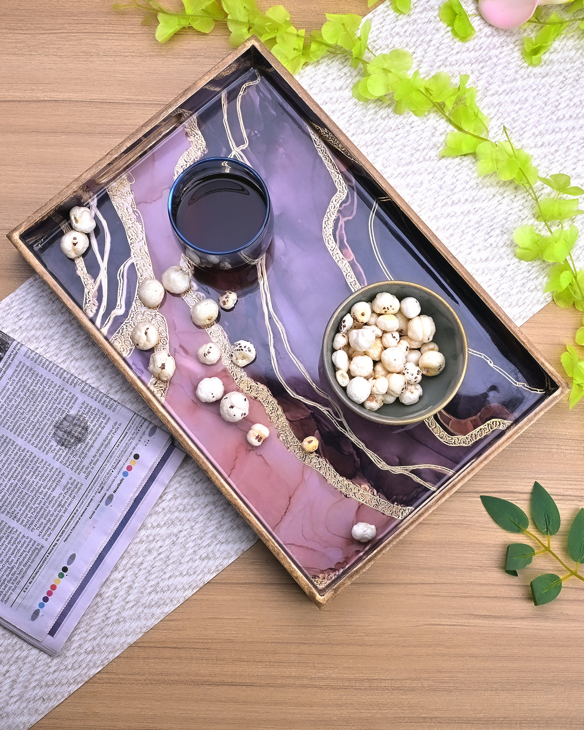 Set of three Designer Marble serving trays