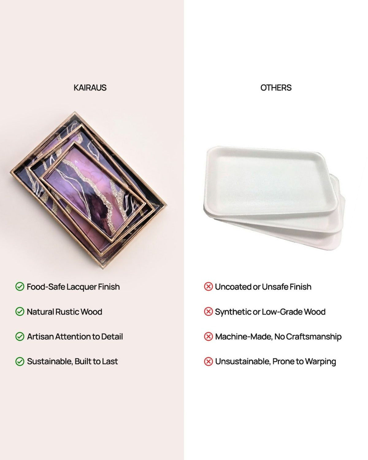 Stylish Designer Marble trays for serving snacks and drinks