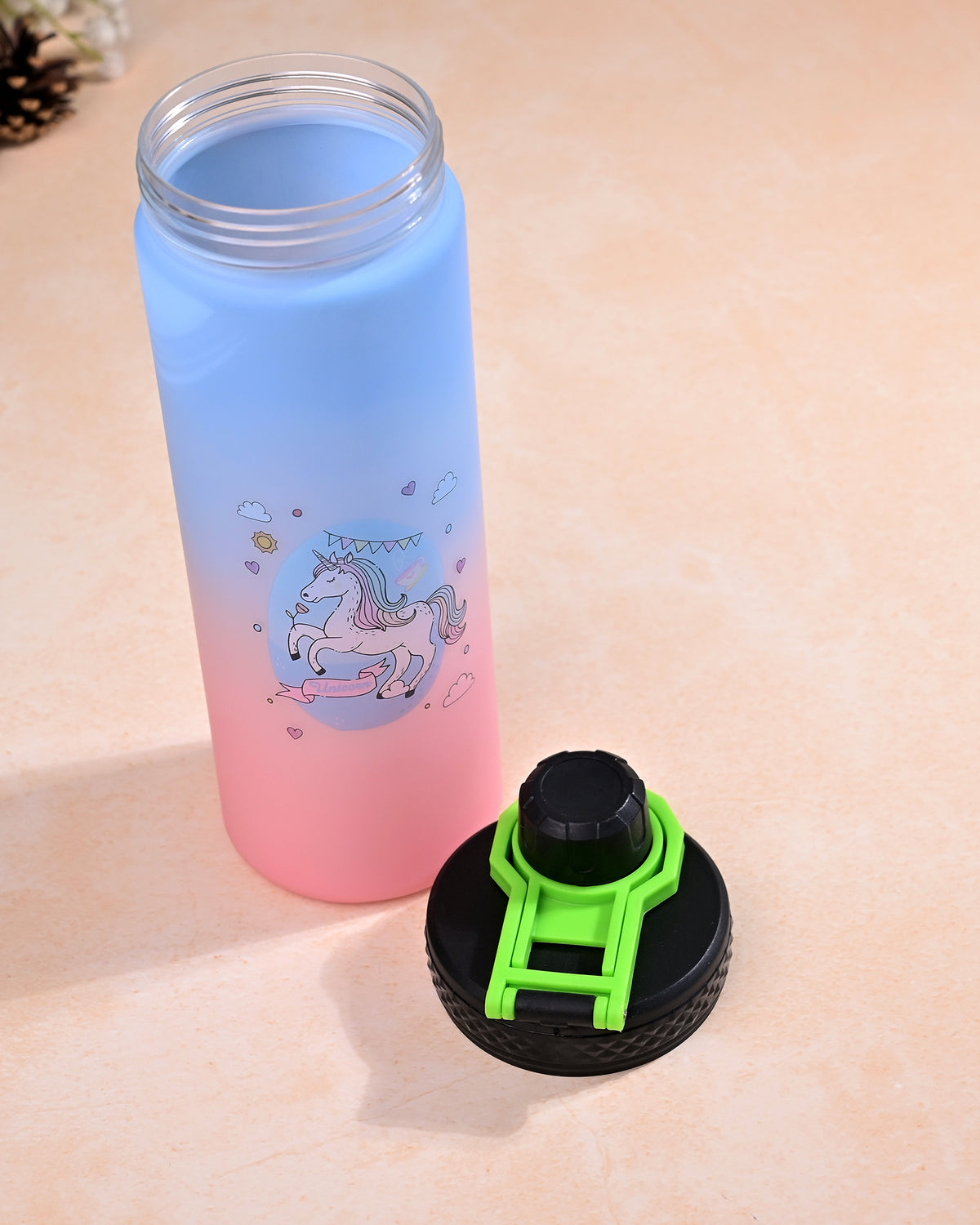 Dreamy Fantasy Water Bottle displayed against a dreamy background