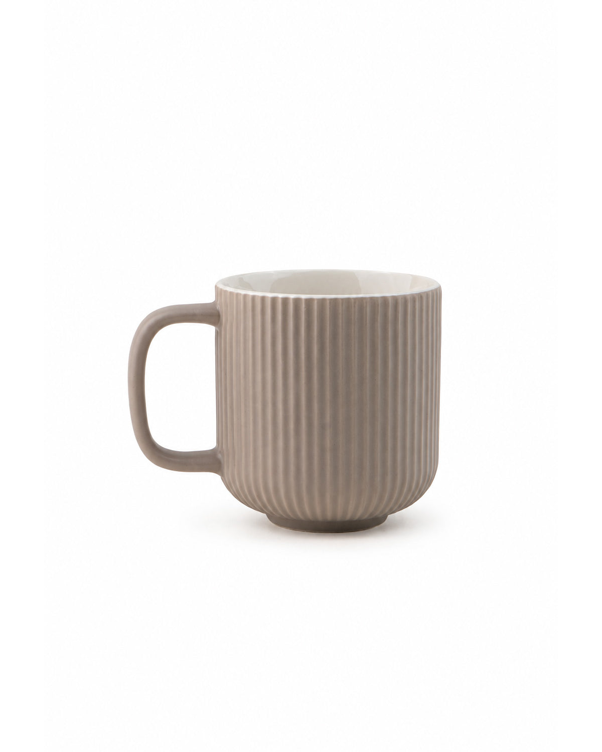 Earthy Ribbed coffee mugs with textured ribbed design