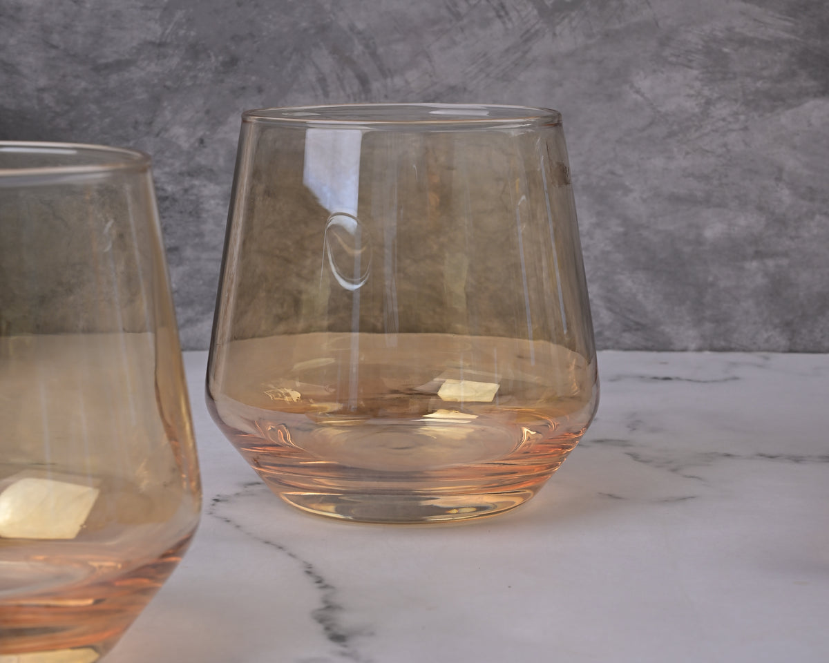 Close-up of elegant Scotch glass detailing