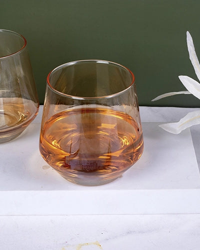 Elegant whiskey Scotch glass with clear finish