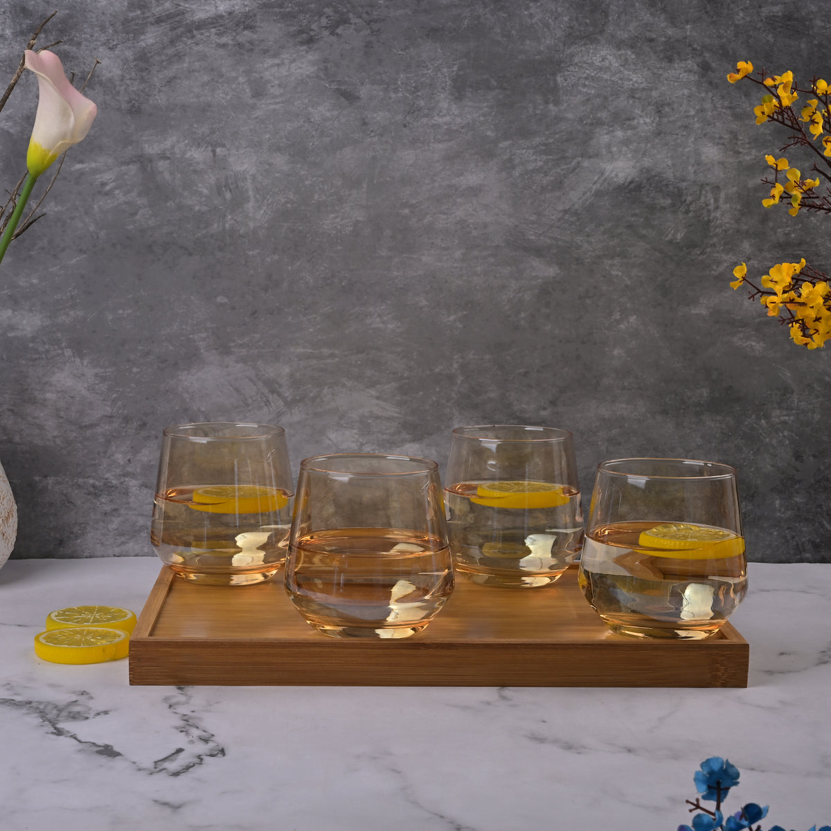 Elegant Scotch glass set of 4
