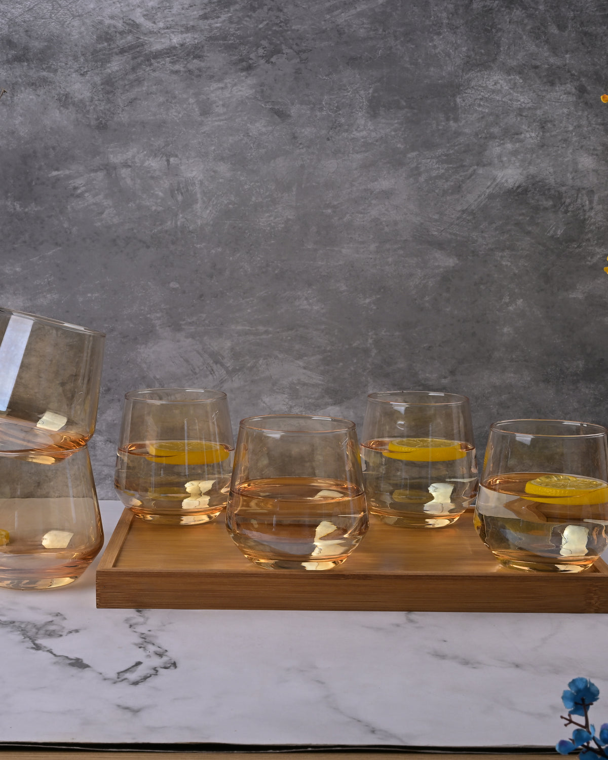 Set of six elegant Scotch glasses