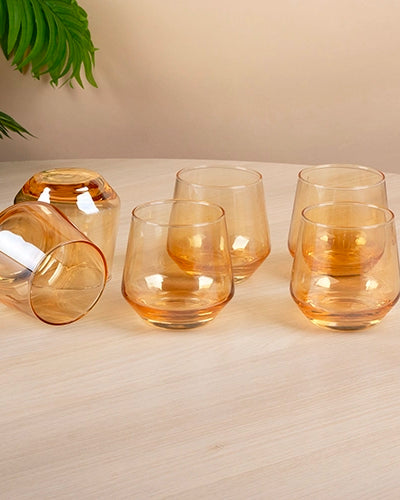 Classic Scotch glasses arranged together