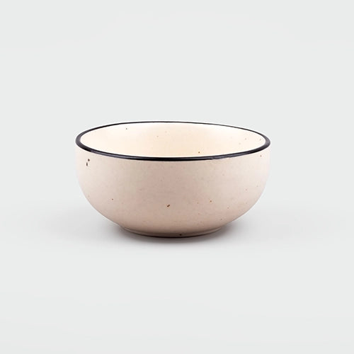 Black matte ceramic bowls set of 2