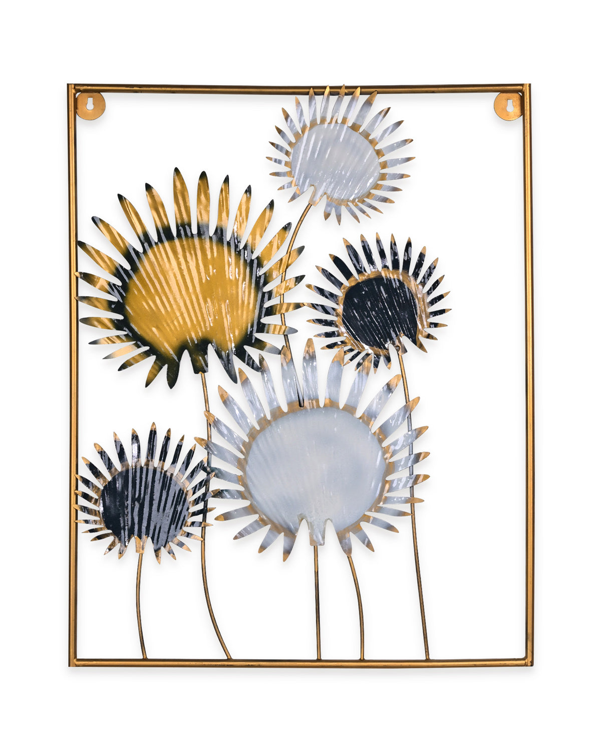 Decorative gold and black metal wall art for stylish interiors