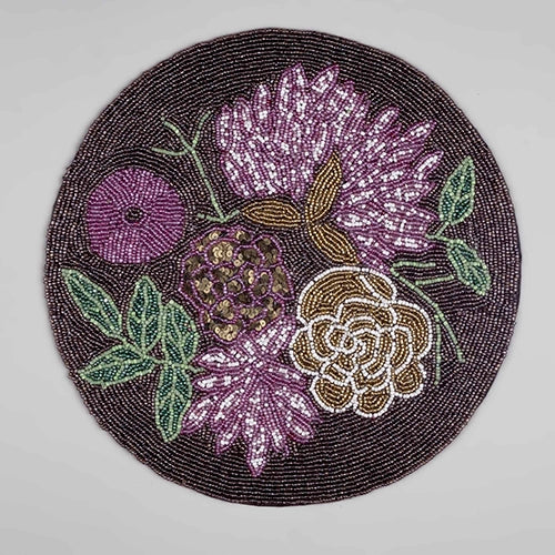 Handmade floral table mat for elegant table settings
