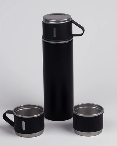 Premium elite stainless steel vacuum flask set for hot and cold beverages