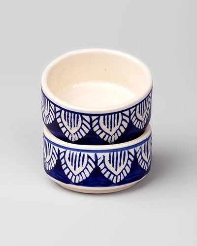 Elegant ceramic dipping bowls set of 2