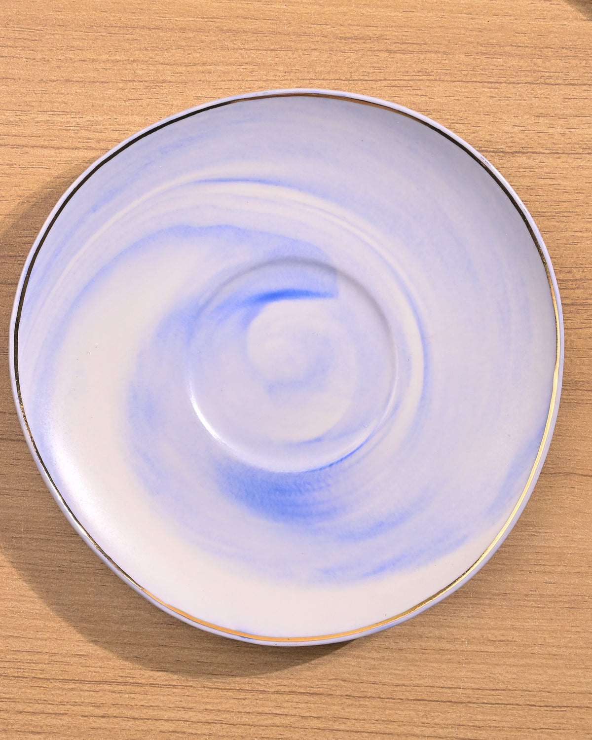 Sky blue kettle and saucers