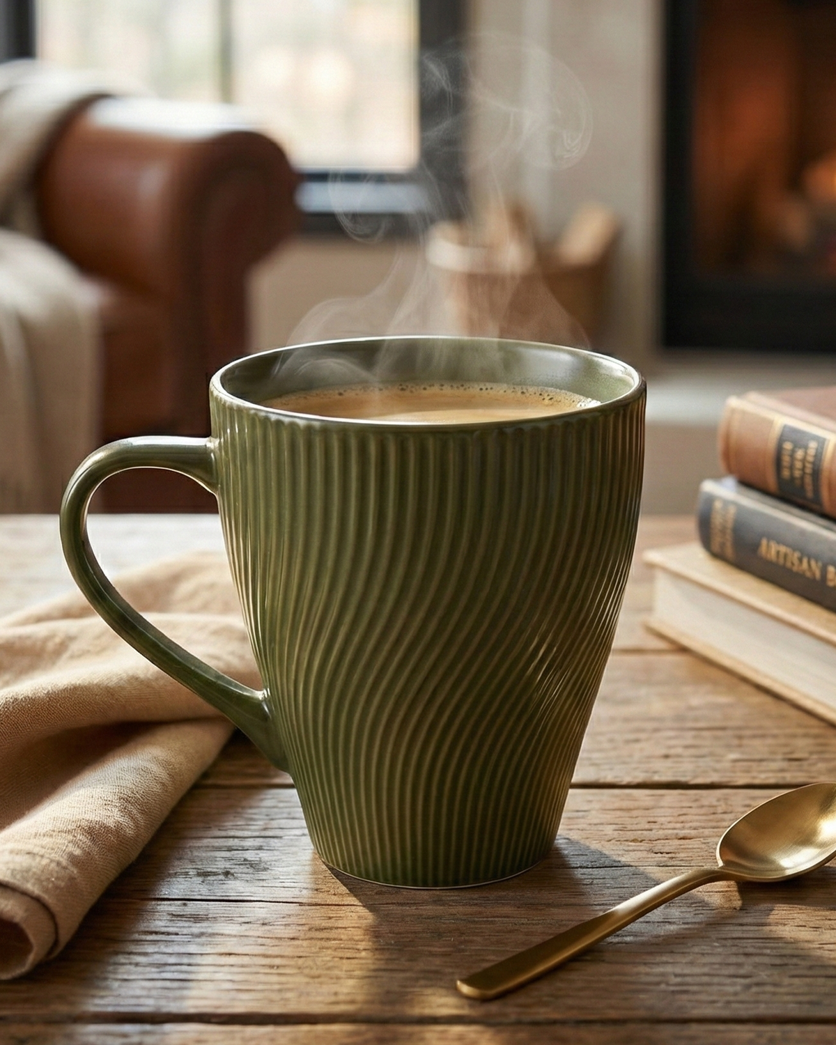 Fern green New Bone China mug set