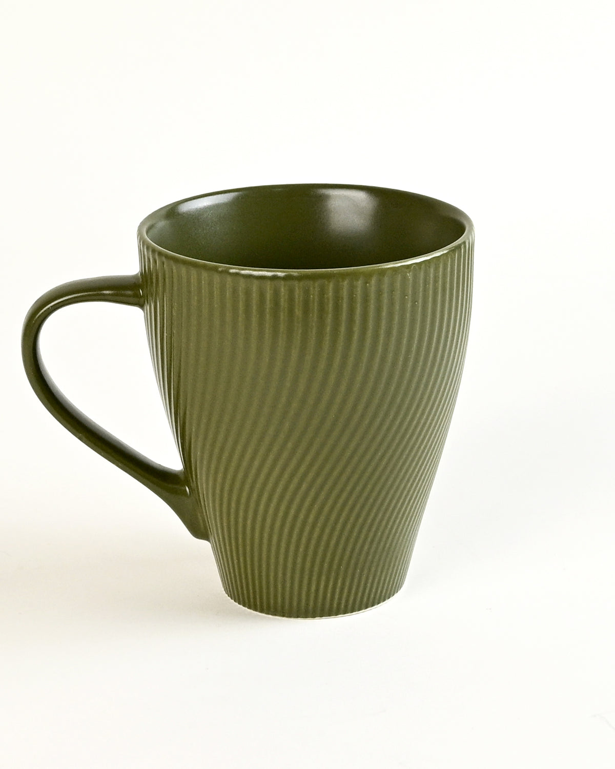 Unique fern green bone china mugs