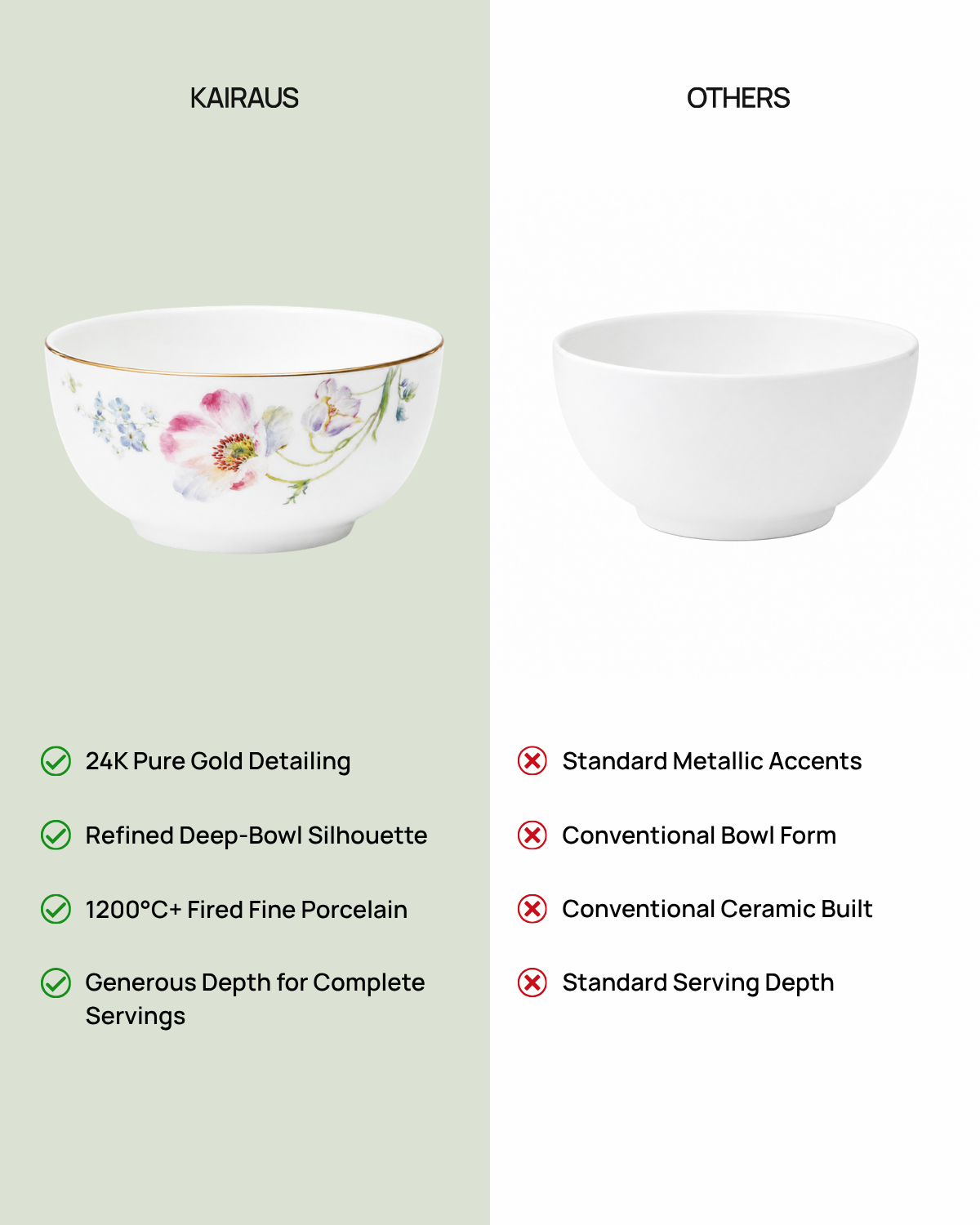 Floral Dream gold serving bowl