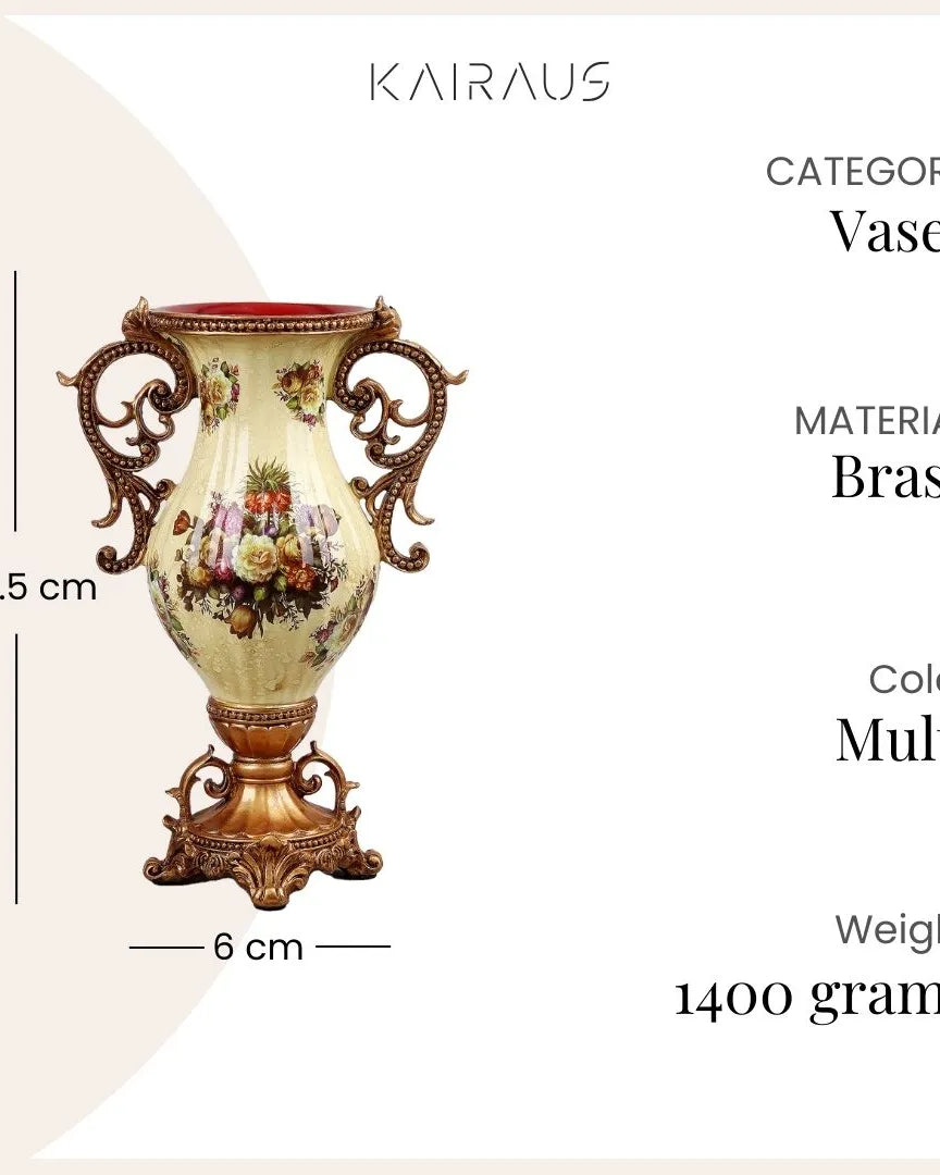 Floral Elegance decorative vase for classic home decor