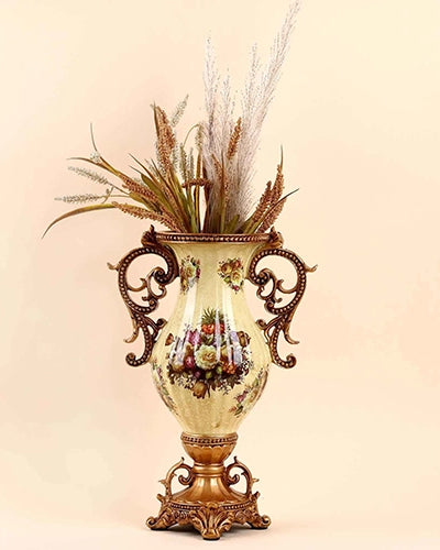 Floral Elegance antique centerpiece vase for table decor