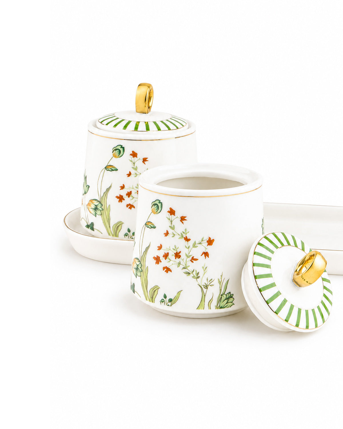 Elegant French gold condiment set