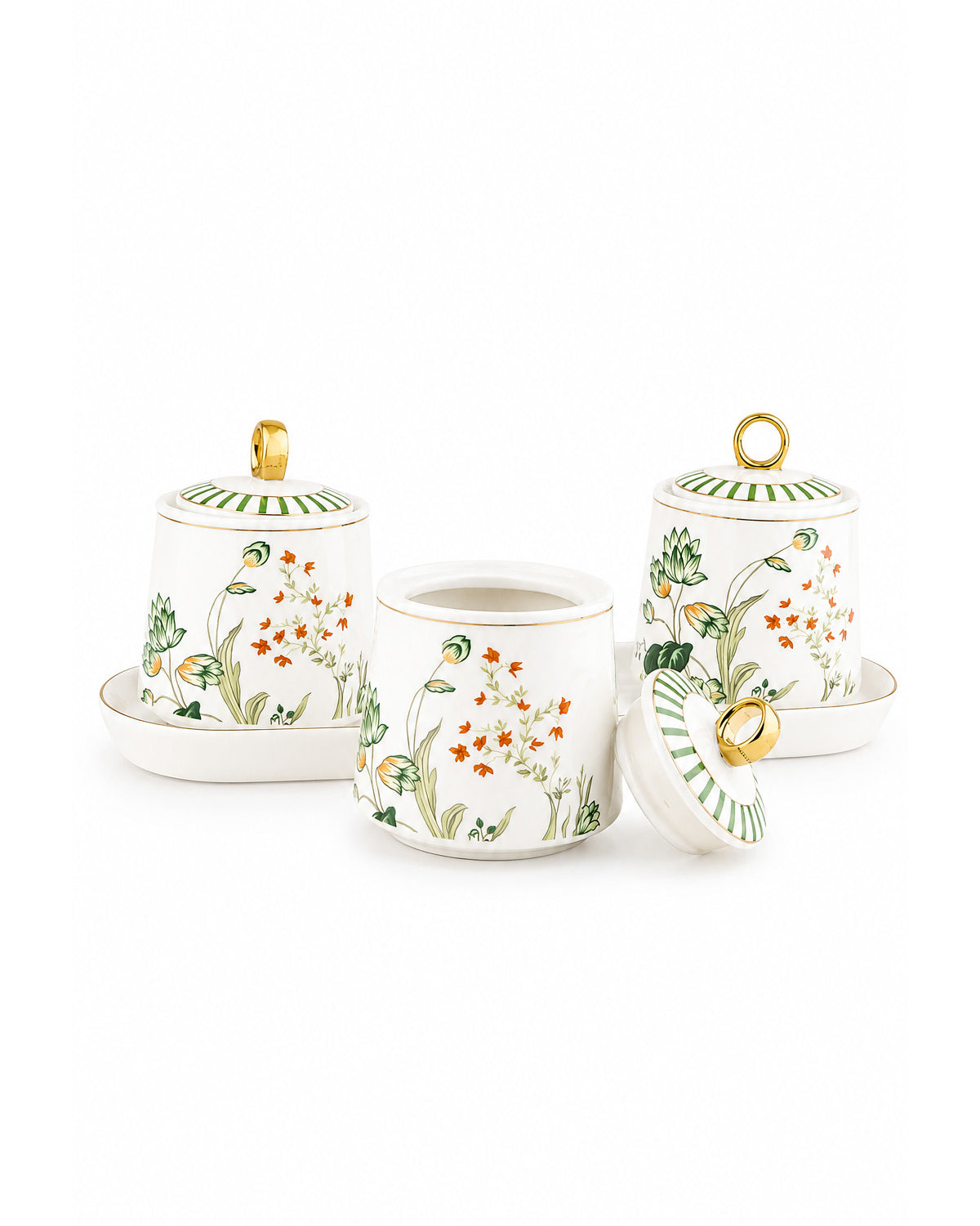 French gold table condiment set