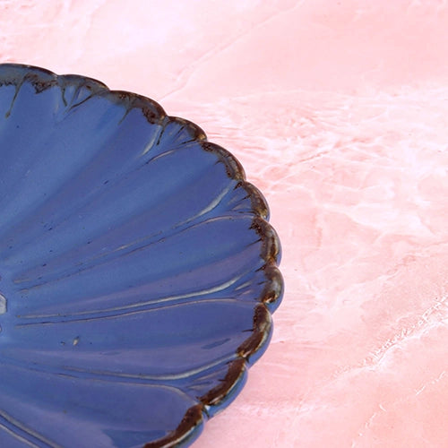 Full Bloom teal serving platter