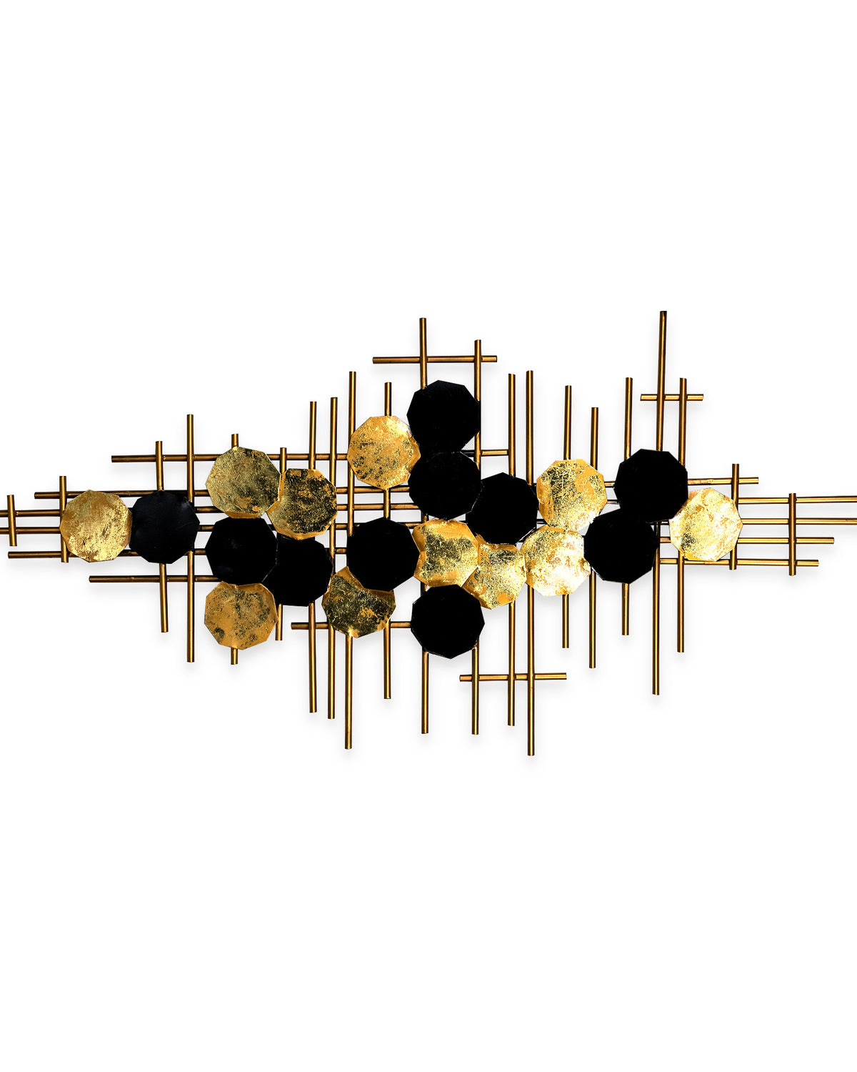 Elegant geometric metal wall art for contemporary interiors