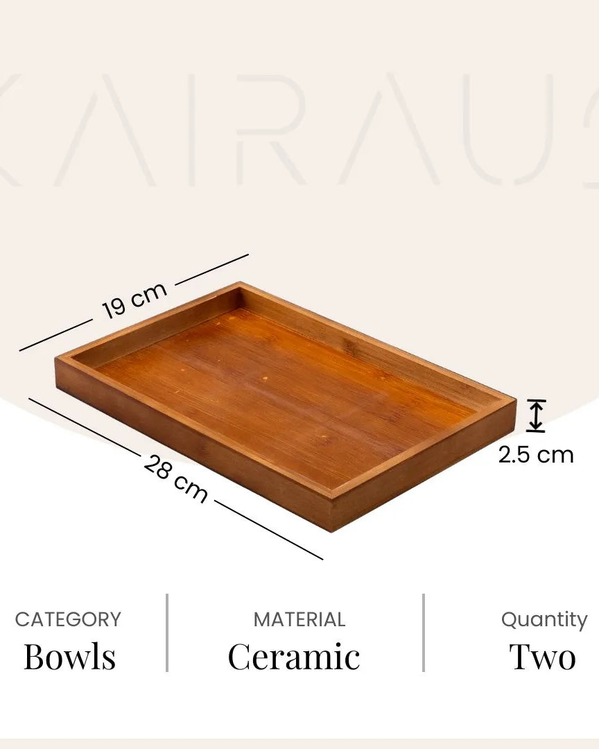 Decorative glass bowl with stylish tray