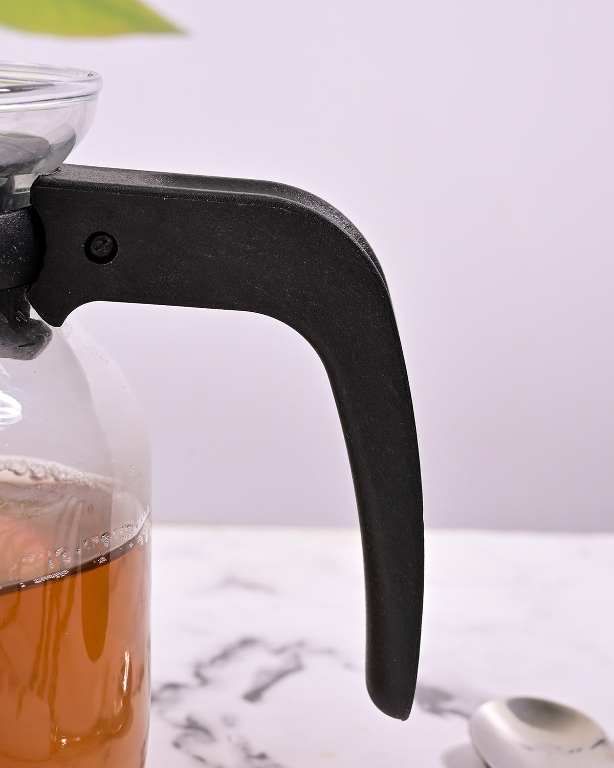 Stylish glass teapot for hot tea