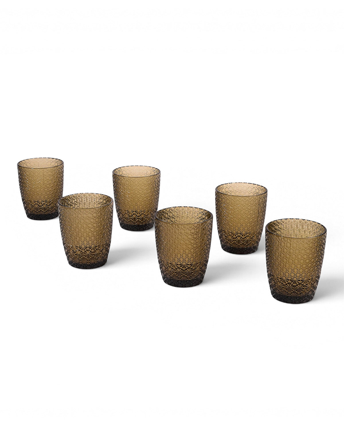 Gleam unique-textured drinking glasses set of six