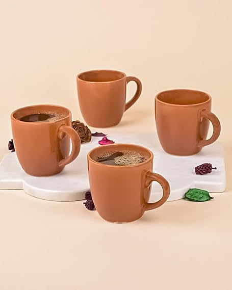 Ash brown tea cups set of six