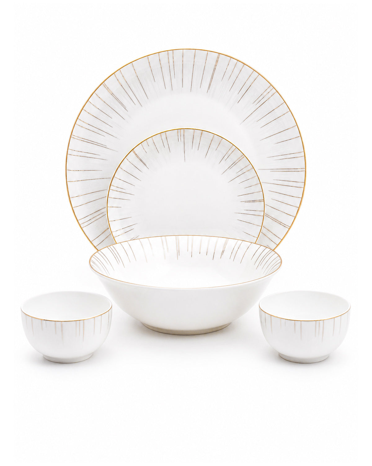 Golden Ray 24K pure gold detailing porcelain dinner set 27 pcs