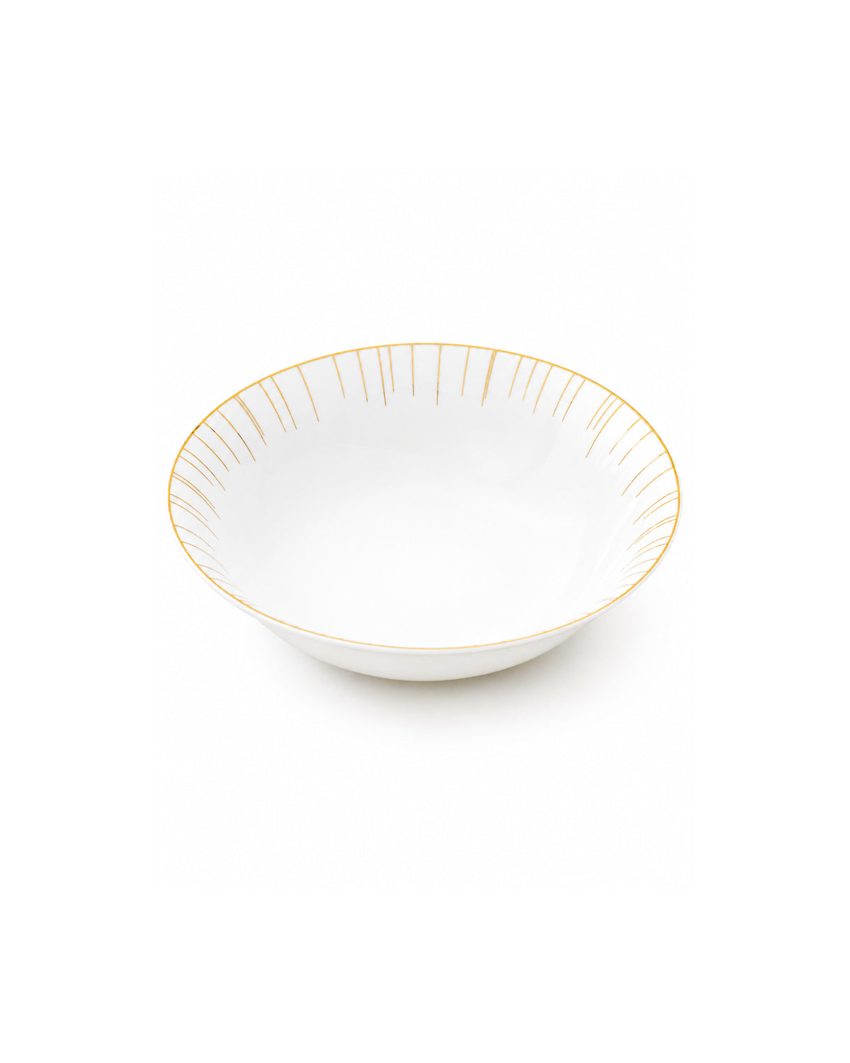 Golden Ray porcelain dinnerware set with pure 24K gold accents