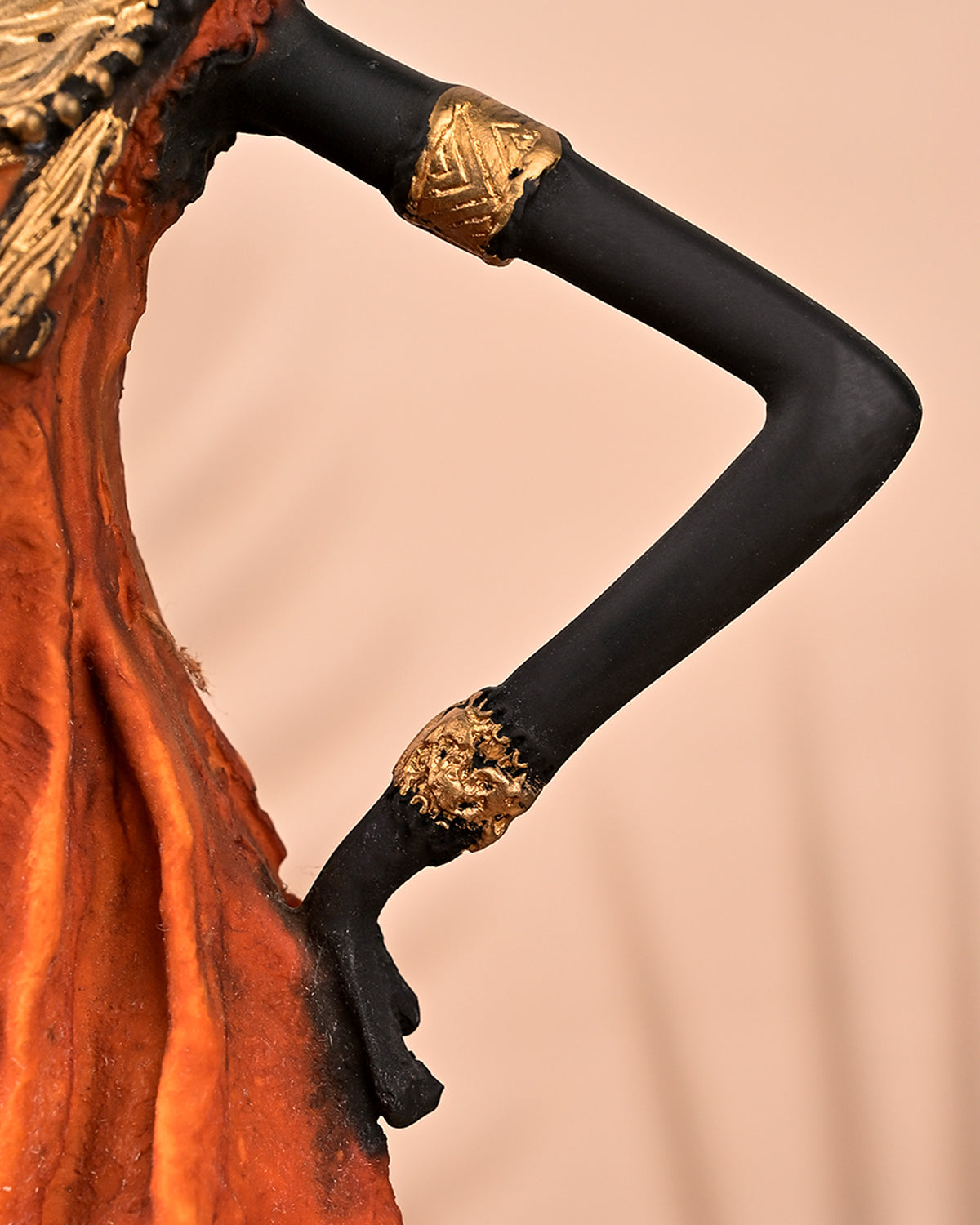 Artistic ethnic woman figurine with intricate details