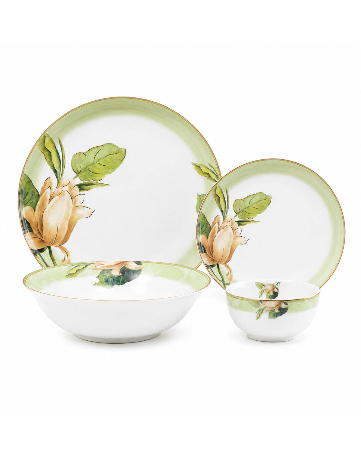 Greenhaven 24K pure gold detailing porcelain dinner set 27 pcs