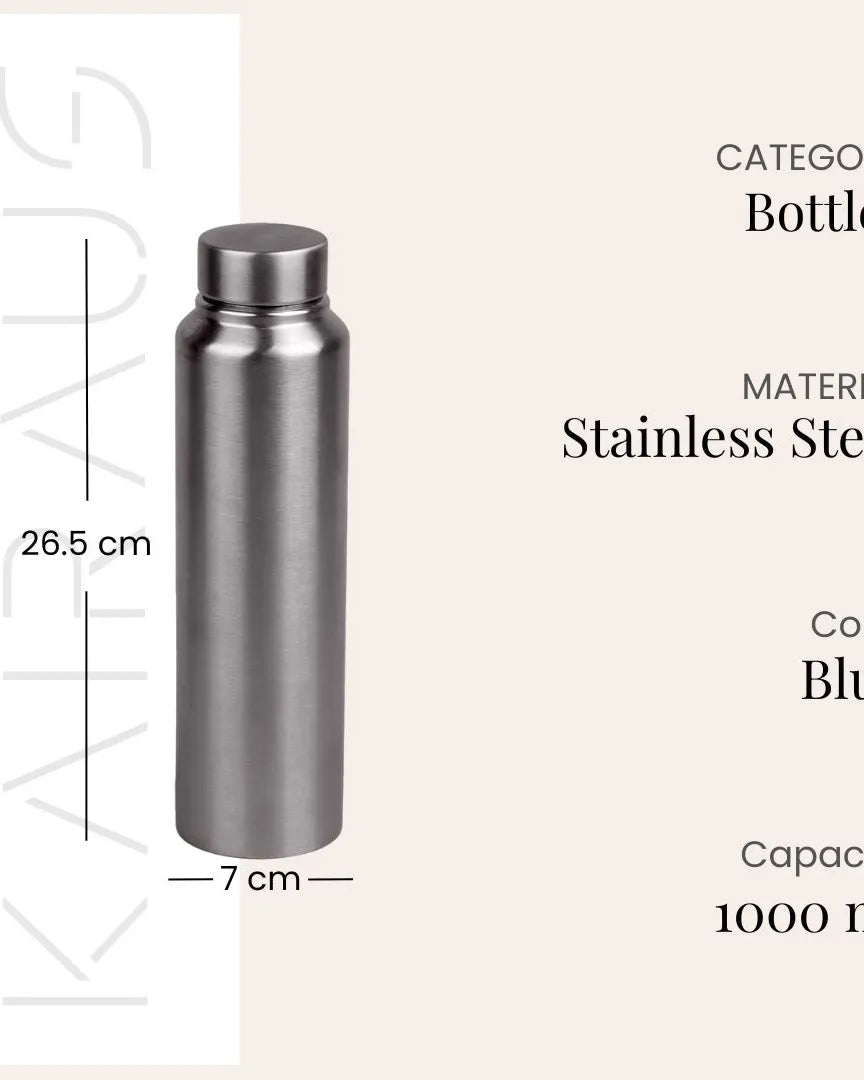Stylish Grey Stainless Steel Bottle with a matte finish