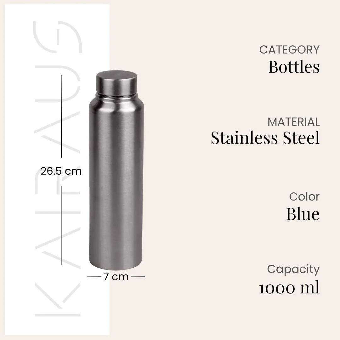 Stylish Grey Stainless Steel Bottle with a matte finish