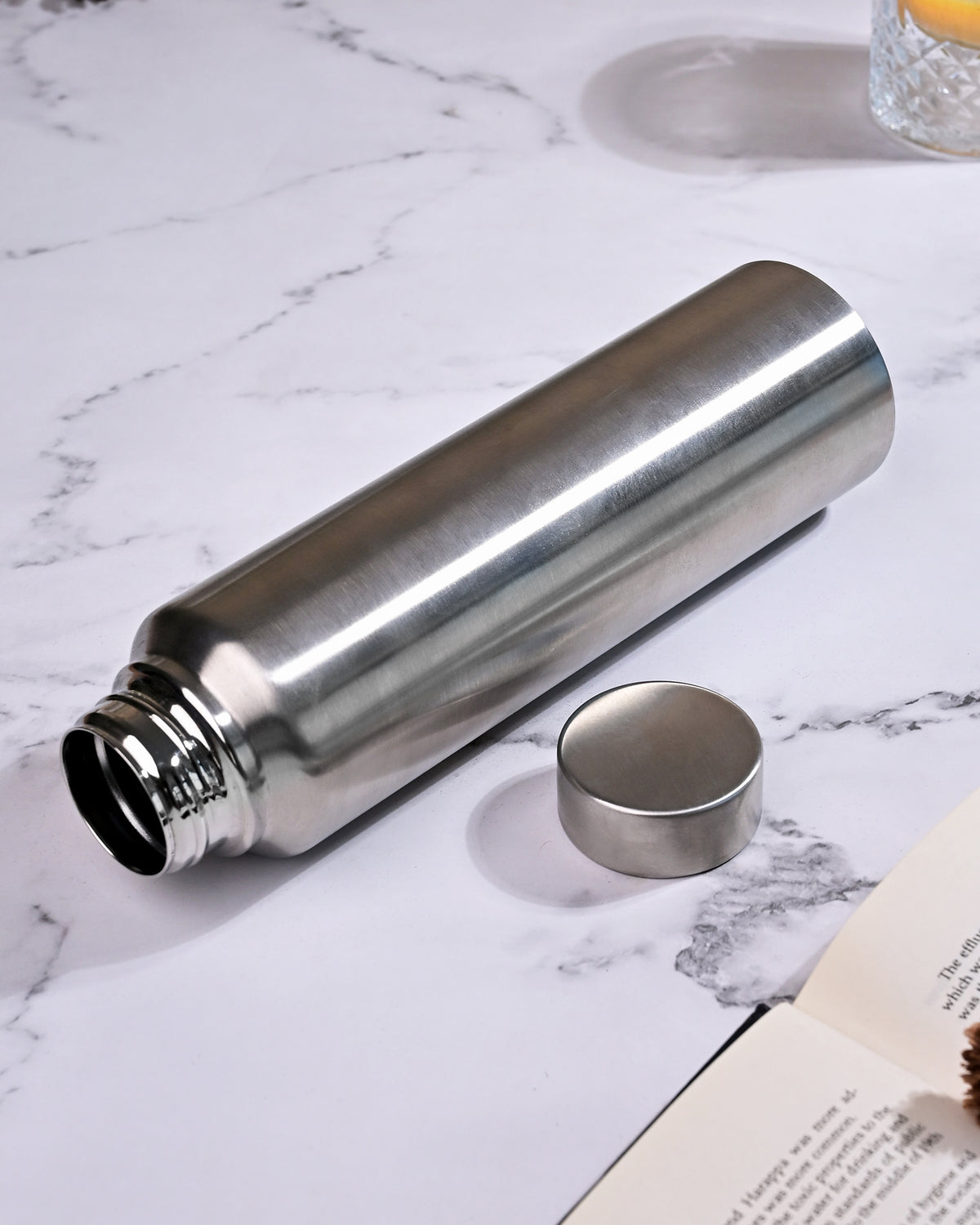 Grey Stainless Steel Bottle with a premium stainless steel finish