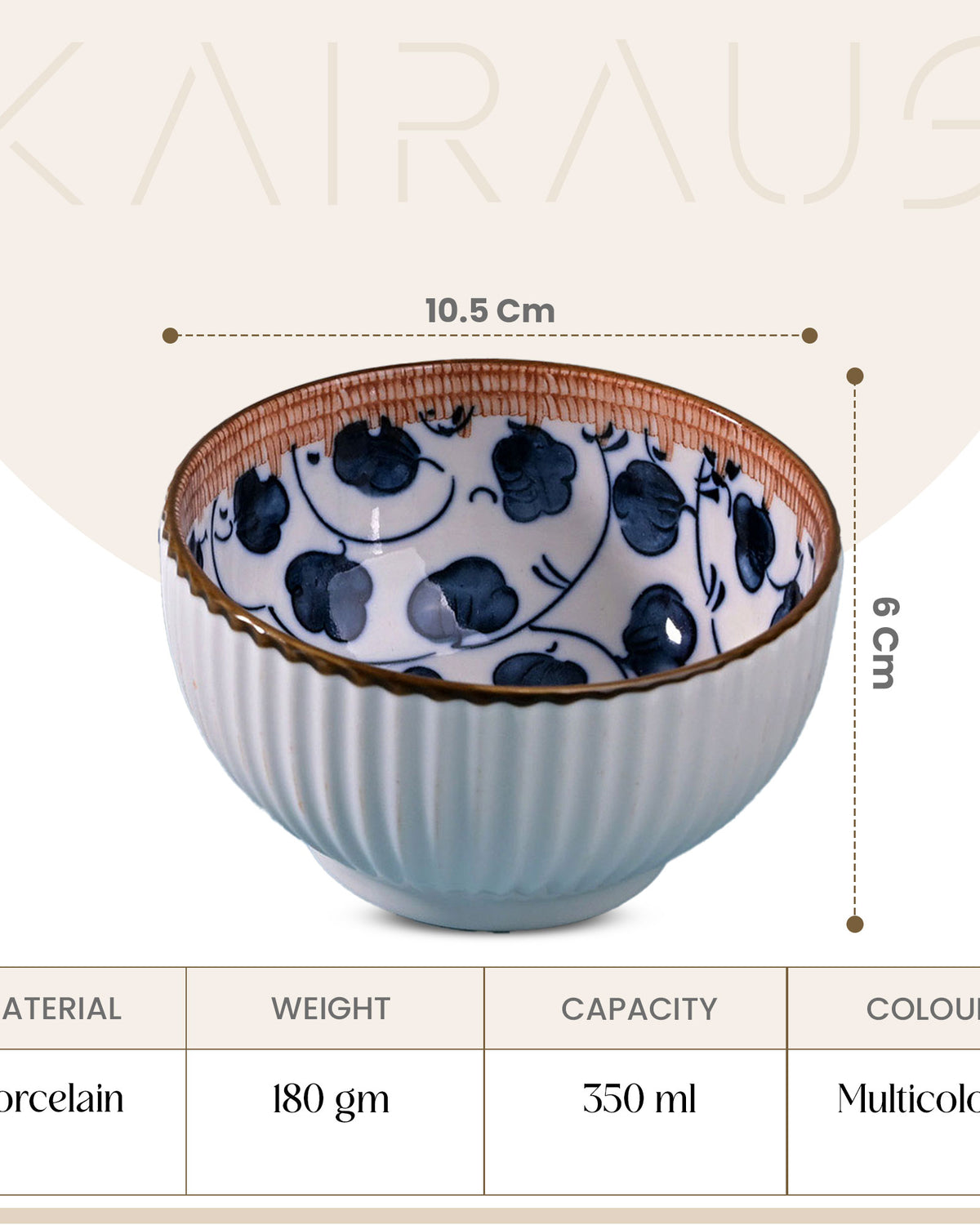 Set of two hand-painted porcelain serving bowls