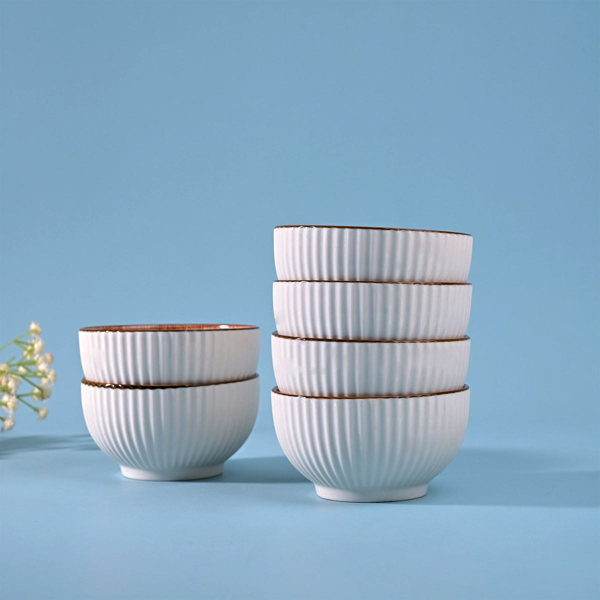 Hand-painted porcelain bowls for dining and serving
