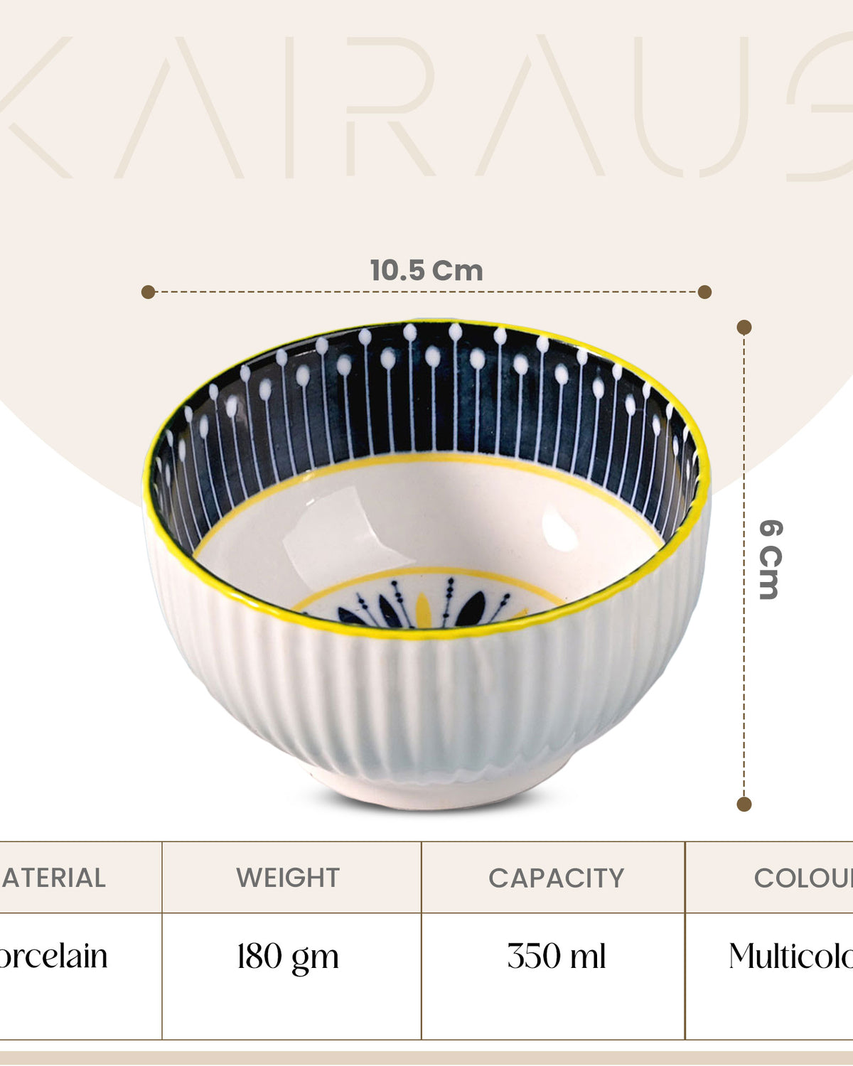 Decorative handpainted porcelain bowls for dining and serving