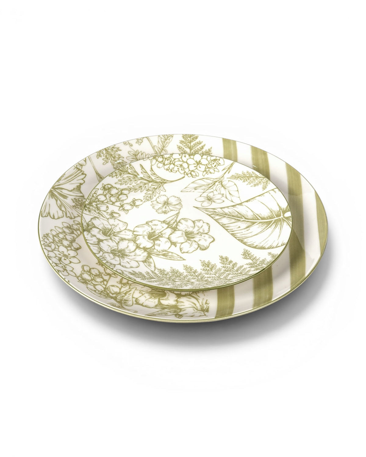 Hazel porcelain dinner and quarter plates set