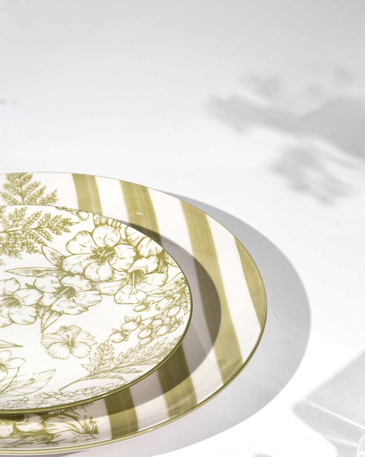 Hazel porcelain dinner plate and quarter plate set of 2