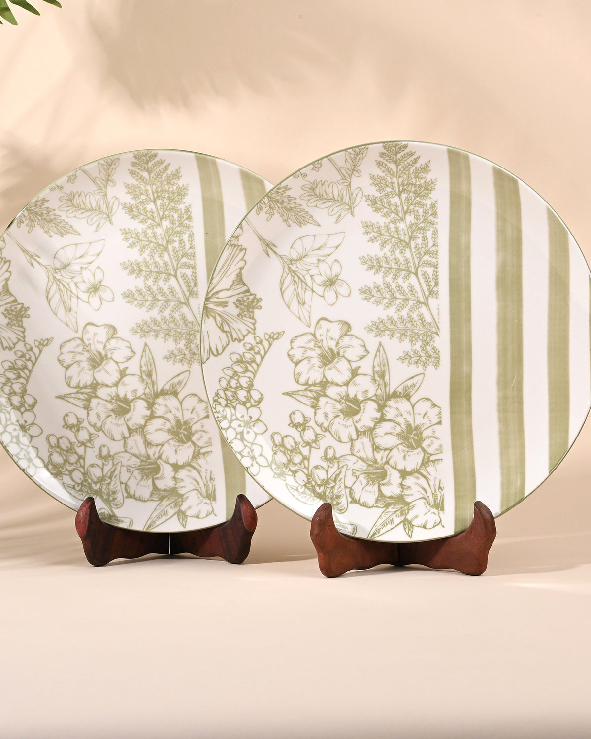 Hazel porcelain dinner plates set of 2