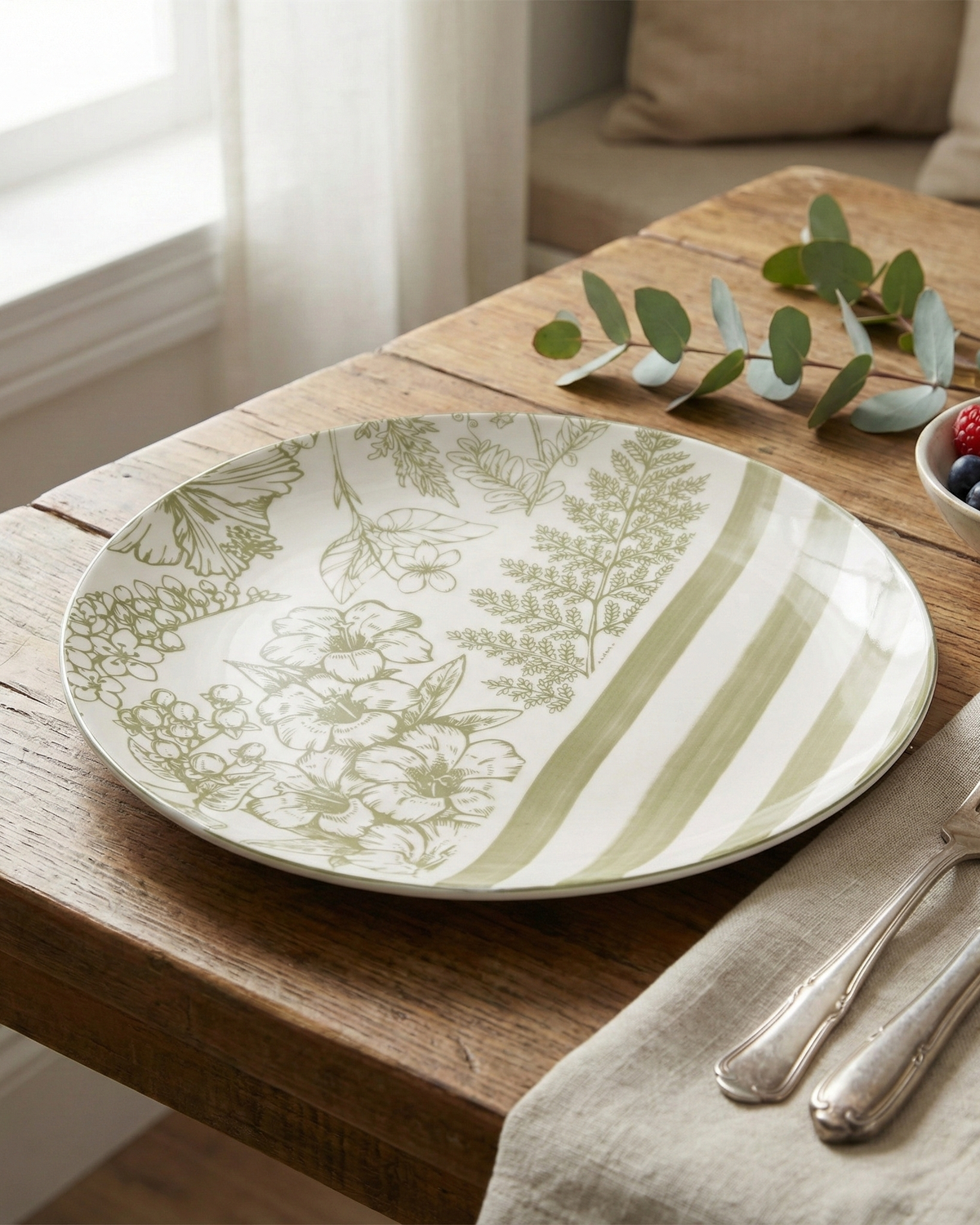Hazel set of 2 porcelain dinner plates