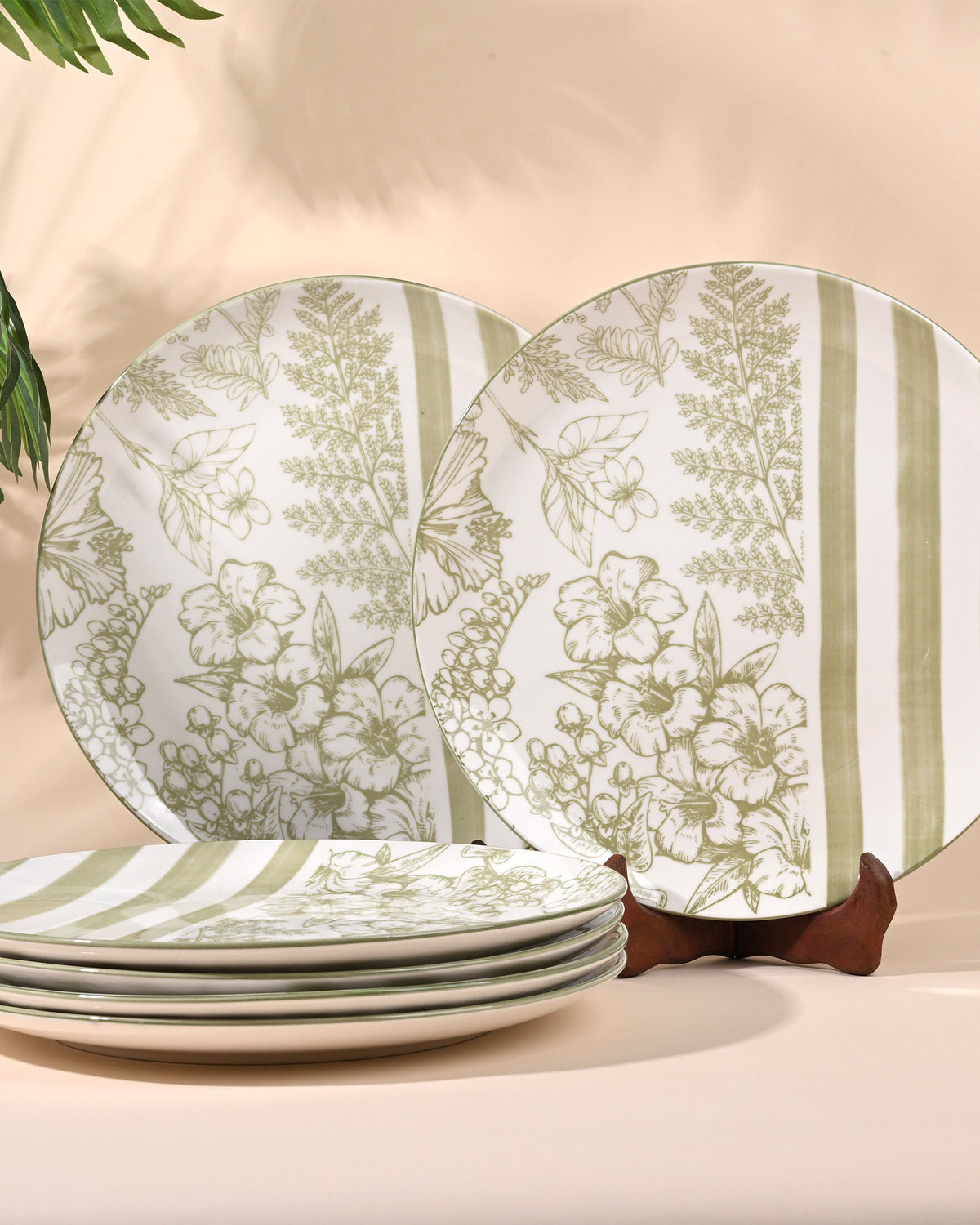 Hazel porcelain dinner plates set of 6