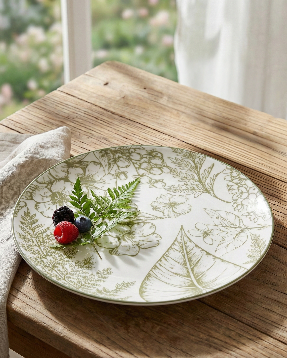 Hazel set of 2 white porcelain quarter plates